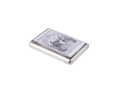 [PUNCH MAGAZINE INTEREST] ASPREY, A LATE VICTORIAN SILVER AND ENAMEL PATENT CIGARETTE CASE BY CHARLES ASPREY & CHARLES ASPREY