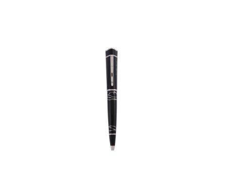 MONTBLANC, WRITERS EDITION, JONATHAN SWIFT A LIMITED EDITION BALLPOINT PEN, NO. 04976/14600, CIRCA 2012Cap and Barrel: black 