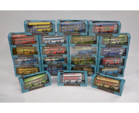 Collector's Model Far Eastern Buses, a boxed collection of 1:76 scale double decker buses including a silver and gold plated 