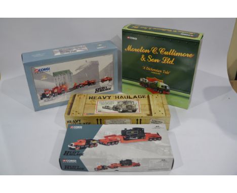 Corgi Haulage Vehicles, four boxed 1:50 scale examples CC99154 Moreton G Cullimore  A Dickensian Tale two piece set, 31009 He