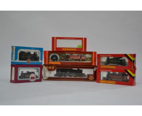 Steam Tank Locomotives, a boxed group of seven, Airfix 54152-7 1400 Class 1466 in GWR green, Dapol D7- Terrier 2635 in Southe