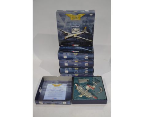 Corgi Aviation Archive 1:144 Scale Military Aircraft, six boxed limited edition examples comprising, 48505 DH Comet 4C RAF Bo