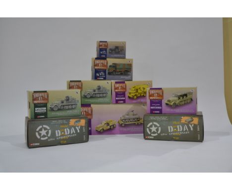 Corgi WWII 1:50 Scale Military Vehicles, a boxed group of nine comprising D Day 60th Anniversary Models CC60603 Cruiser Tank 