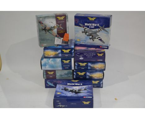 Corgi Aviation Archive 1:72 Scale  WWII Aircraft, eleven boxed limited edition examples, comprising AA32805 D Day DH Mosquito