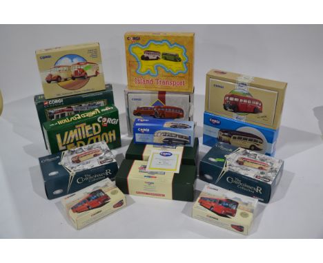 Corgi Classics Coaches, a boxed collection of vintage UK coaches including Public Transport Premium edition models, AEC Regal
