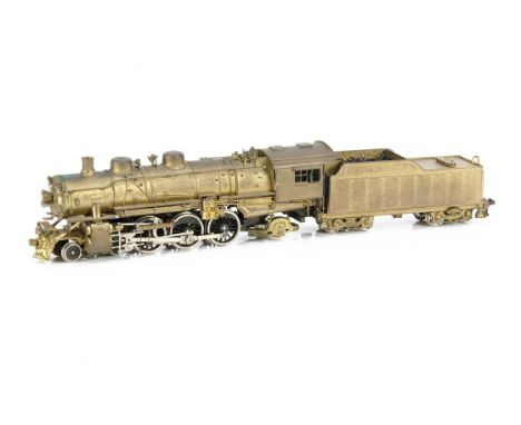 Thistle Scale Models Japan American HO Gauge Brass Steam Locomotive and Tender, a boxed North West Short Line Class Q-6 4-6-2