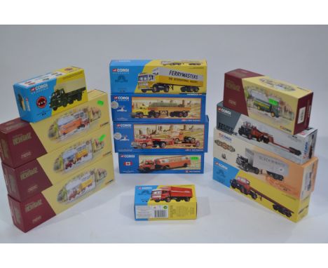 Corgi Haulage and Commercial Models, a boxed group of thirteen comprising Heritage Collection EX51704 Dodge with Pinder grizz