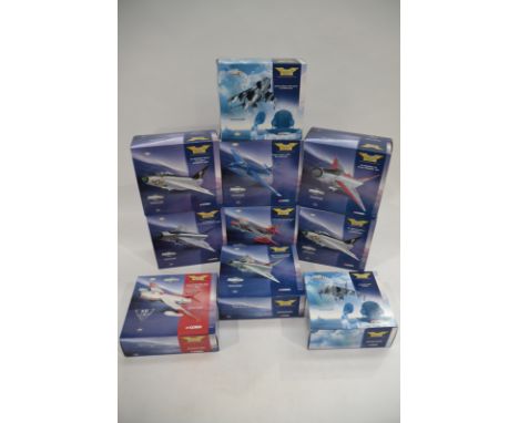 Corgi Aviation Archive 1:72 Scale Jet Fighter Power Series Aircraft,  ten boxed limited edition examples comprising, AA32701 