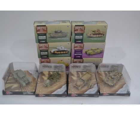 Corgi WWII 1:50 Scale Tanks and Half Tracks, a group of ten comprising WWII Legends (bubble packed with card sleeves), CC6020