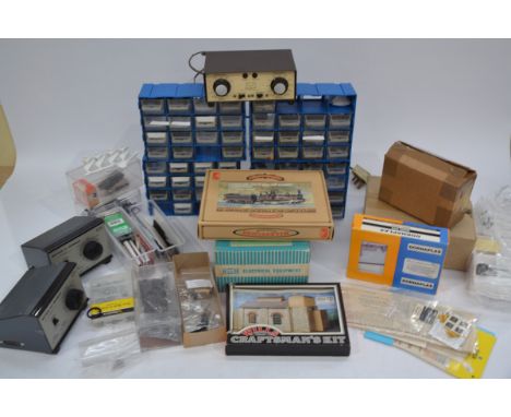 A large assortment of 00 Gauge Locomotive and other Components,  including a mostly-assembled K's Beattie 'Falcon' class 2-4-