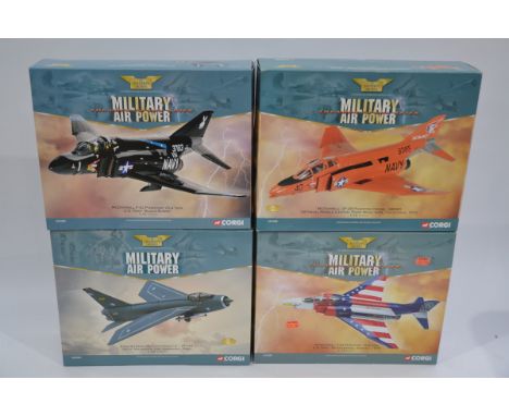 Corgi Aviation Archive 1:72 Scale Military Airpower Jet Aircraft, four boxed limited edition examples comprising AA32304 Engl