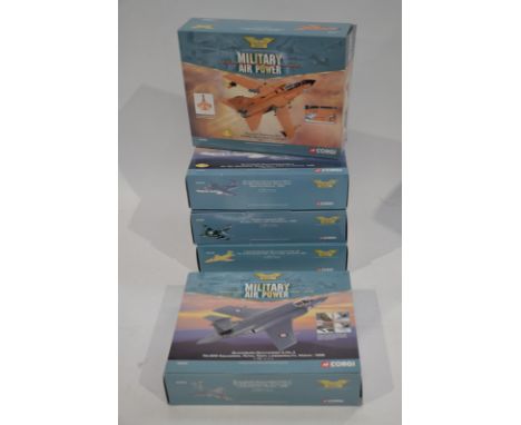 Corgi Aviation Archive 1:72 Scale Military Airpower Jet Aircraft, five boxed limited edition examples comprising Thunder in t