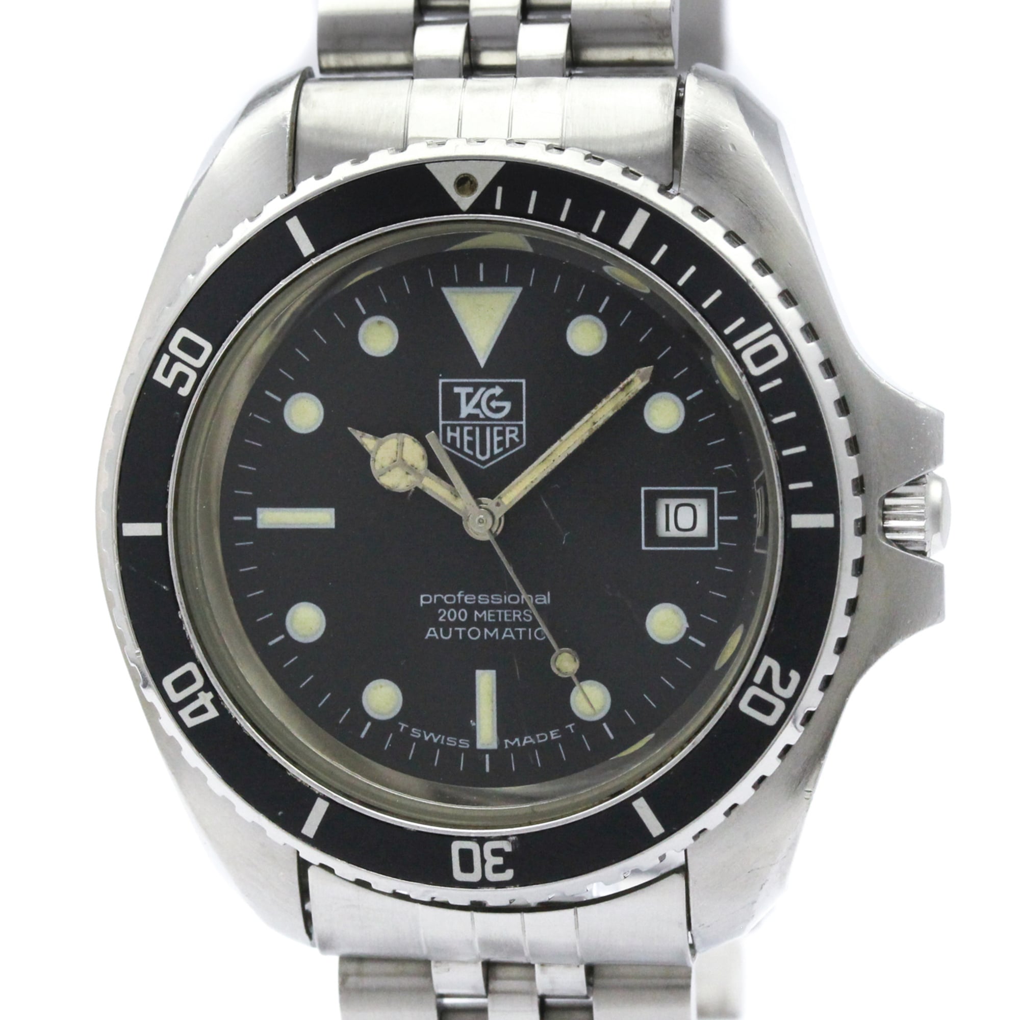 TAG HEUER Professional Stainless Steel Automatic Mens Watch 844/5