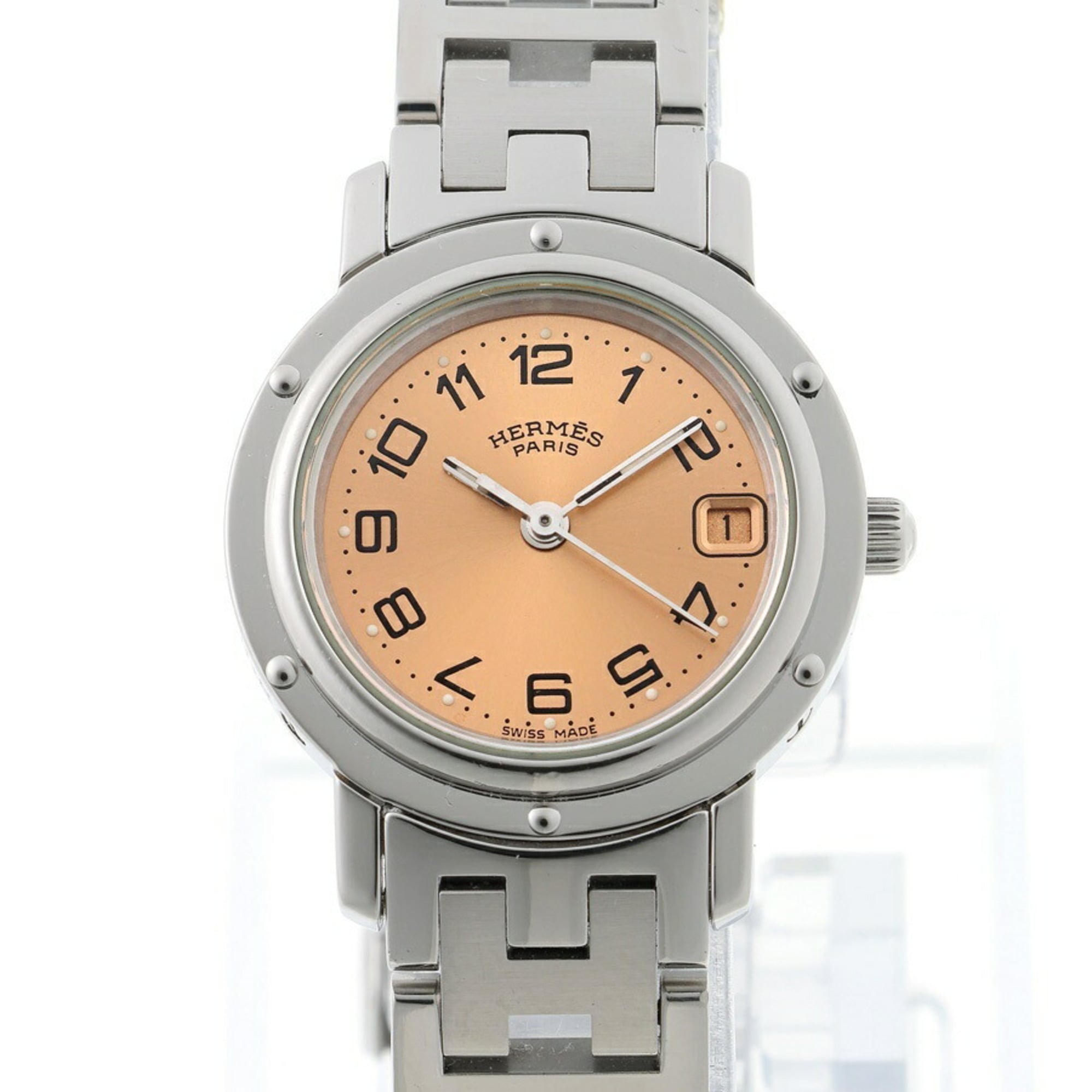 Hermes Clipper CL4.210 Pink Quartz Watch