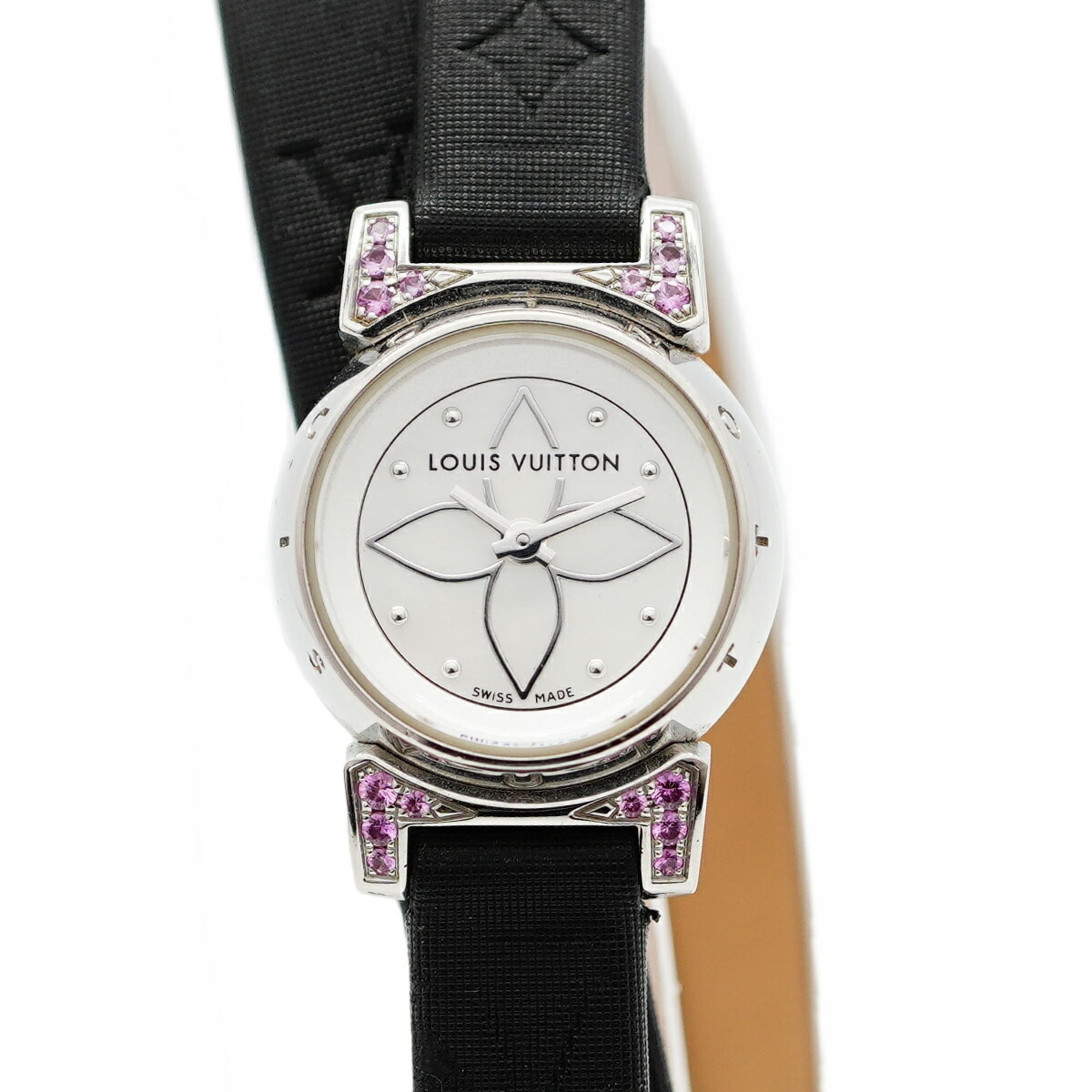 Louis Vuitton Tambour Bijou Triple Coiled Q1511 White Dial Women\'s Watch