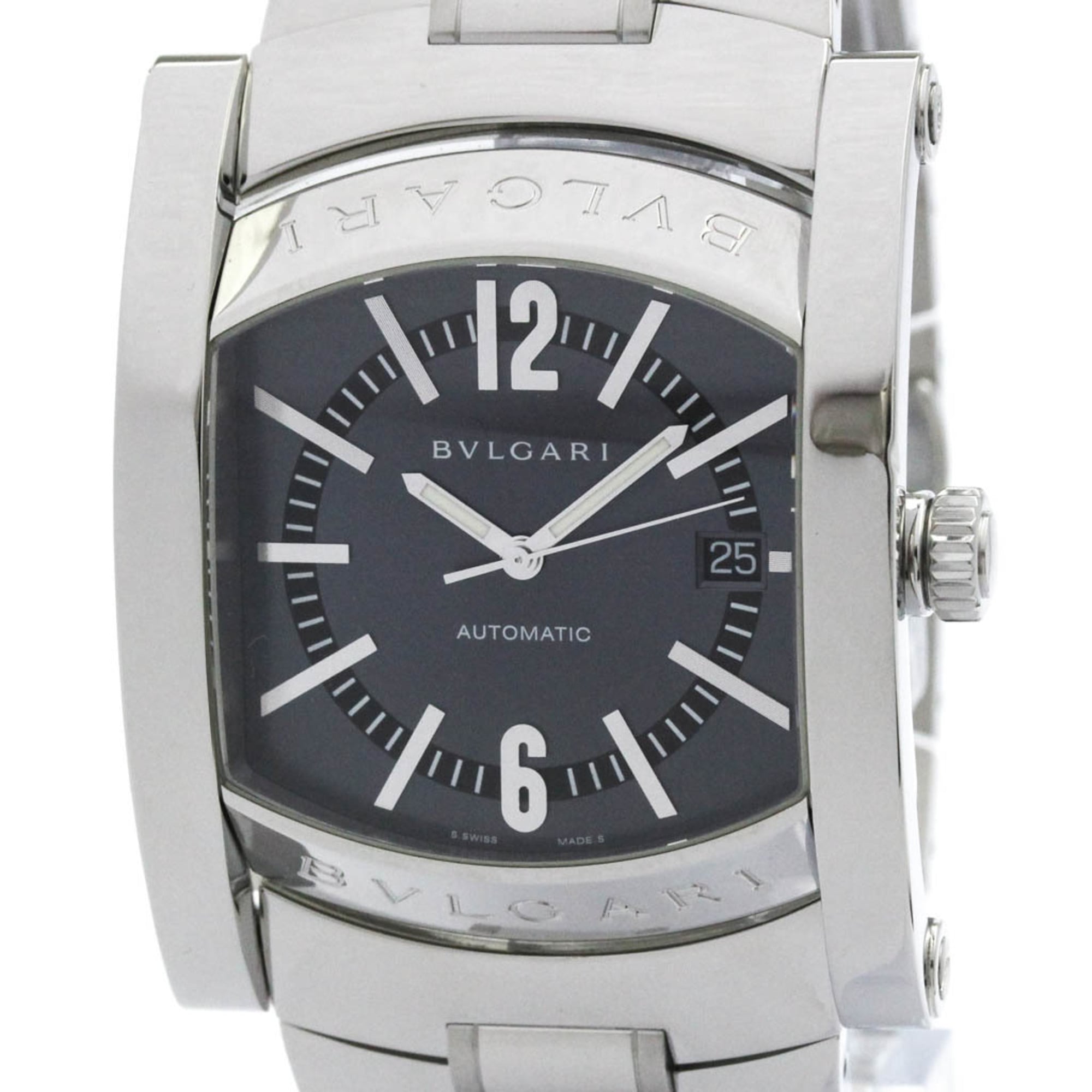 BVLGARI Assioma Stainless Steel Automatic Mens Watch AA48S Polished