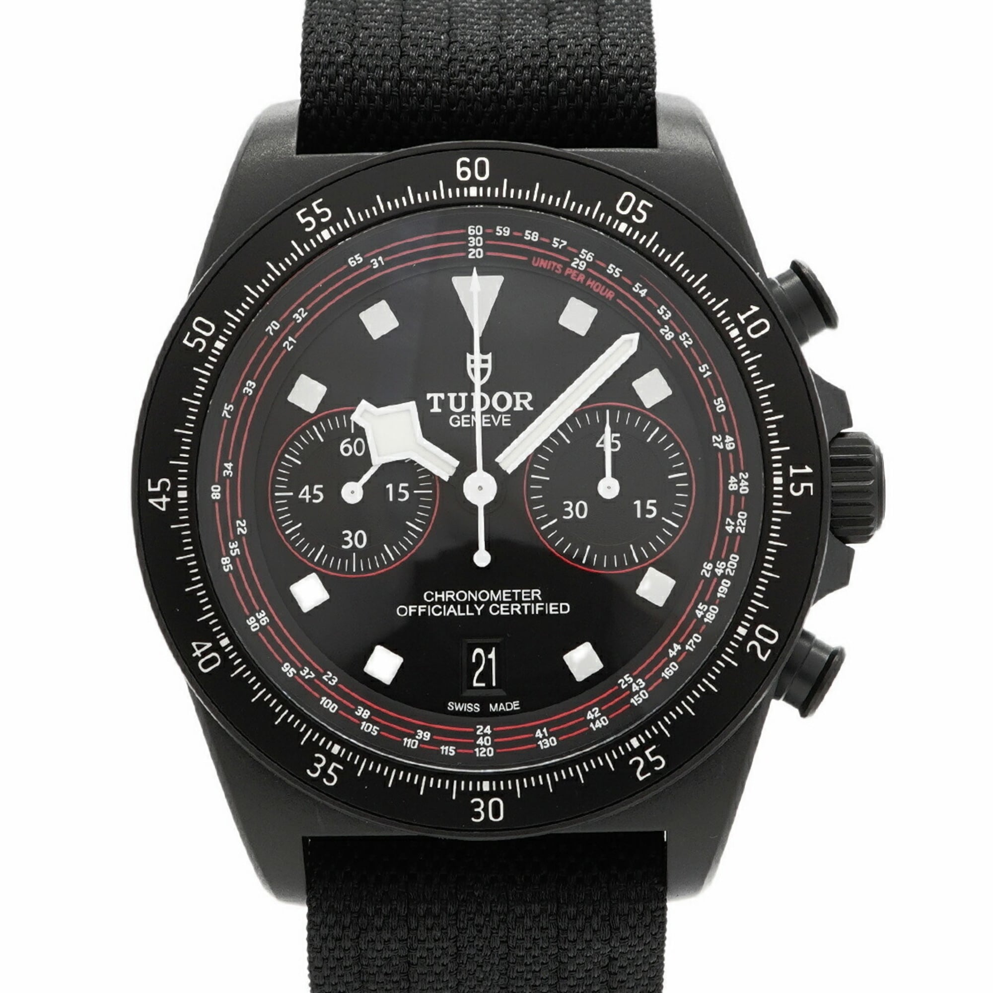 Tudor Veragos FXD Chrono 25827KN Black Dial Men\'s Watch