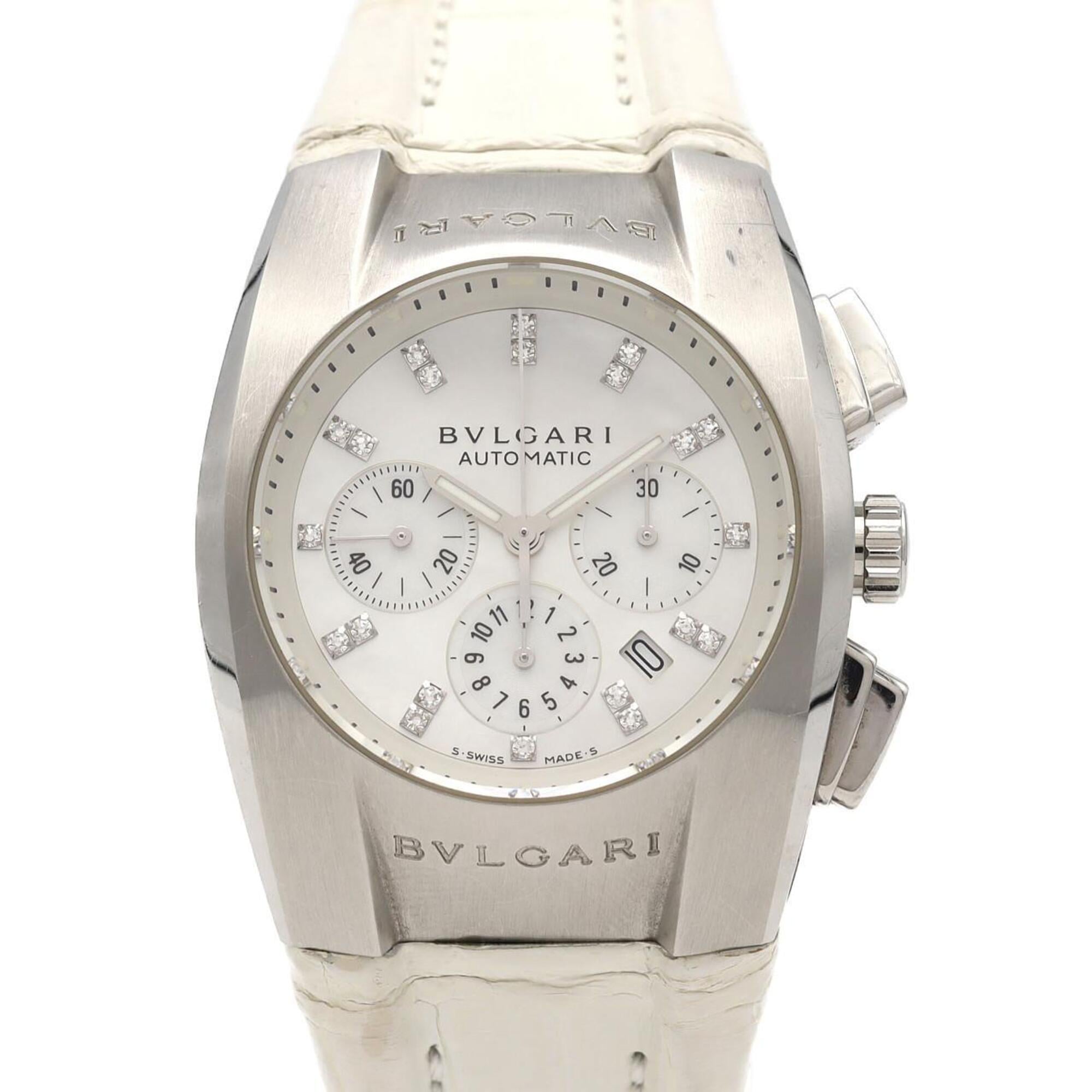 Bulgari Ergon Chrono 21P EG35SCH EG35WSLDCH 12 SS Automatic Watch