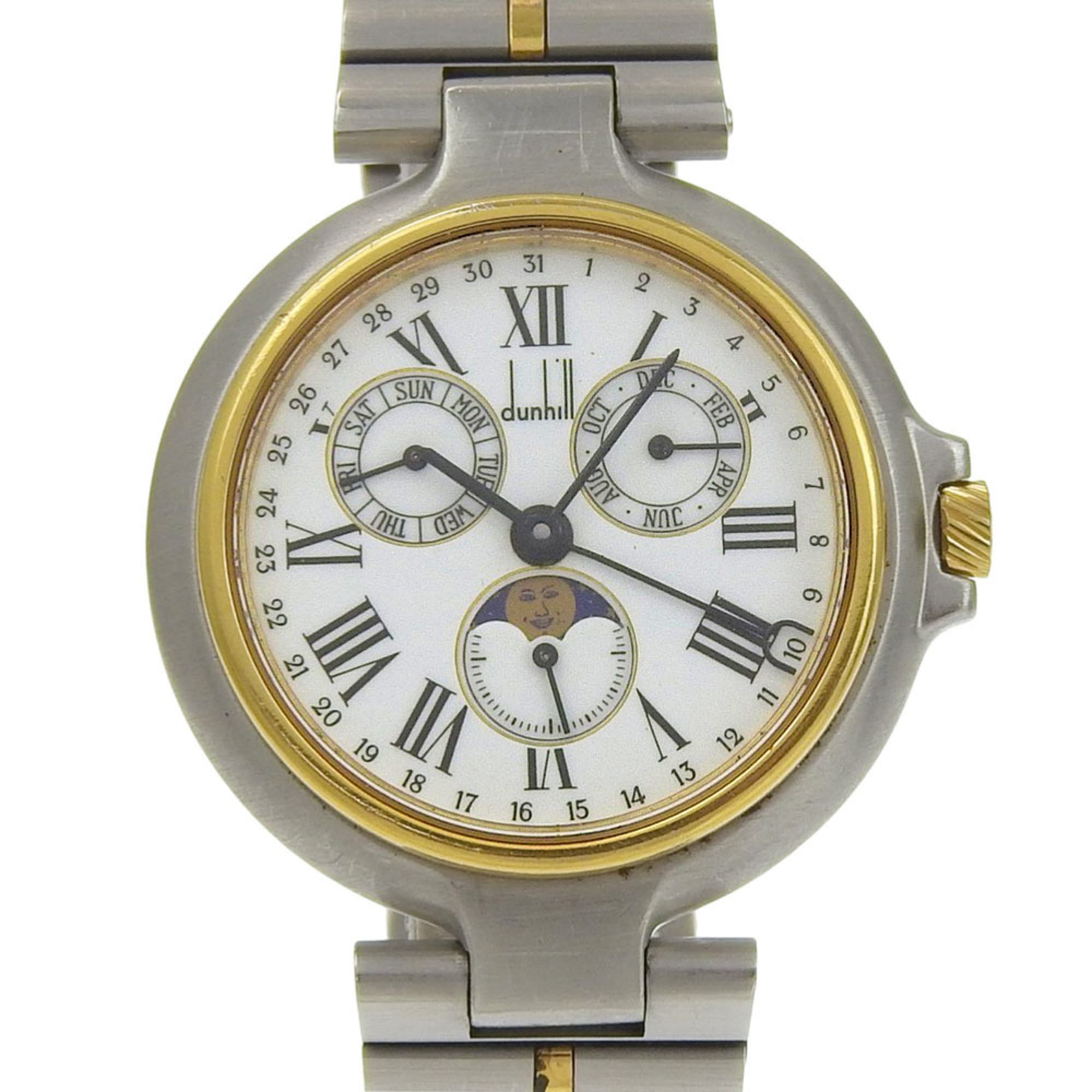 Dunhill Millennium Watch, Moon Phase, Stainless Steel x Gold Plated, Quartz, Multi-Hand Analog, Whit