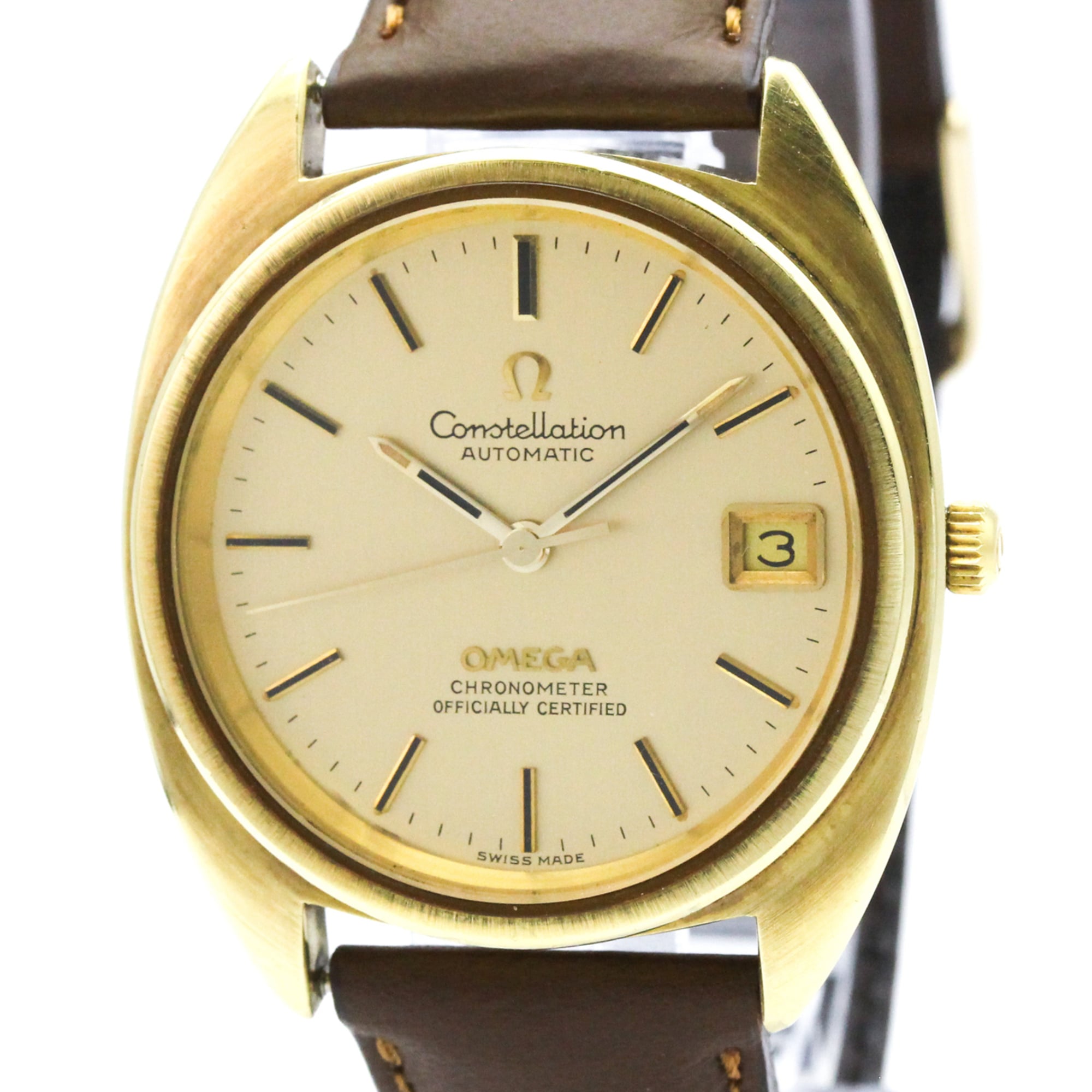 OMEGA Constellation Chronometer Cal 1011 Gold Plated Watch 168.0056