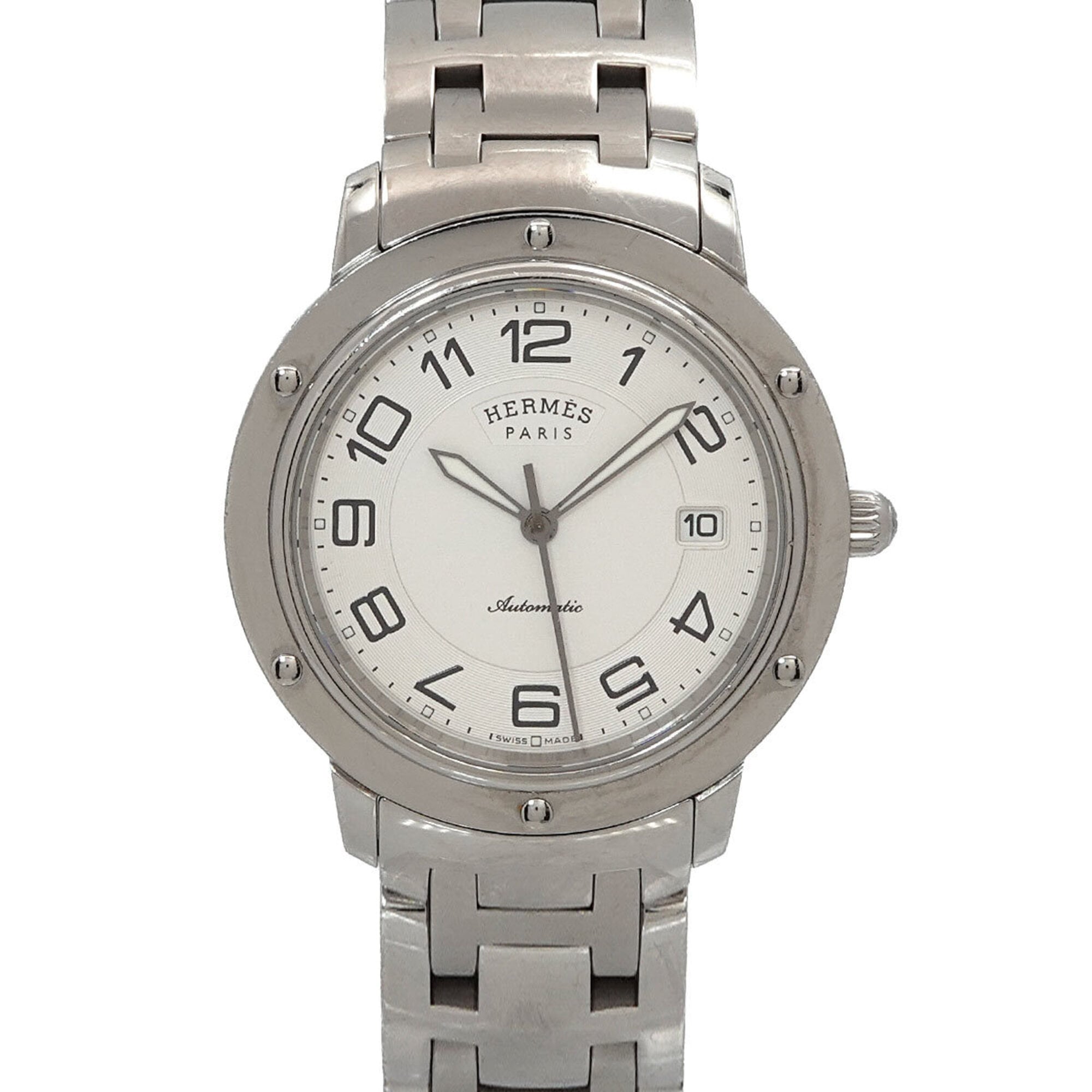 Hermes Clipper Classic CP2 810 Men\'s Watch, Date, Silver, Automatic Movement