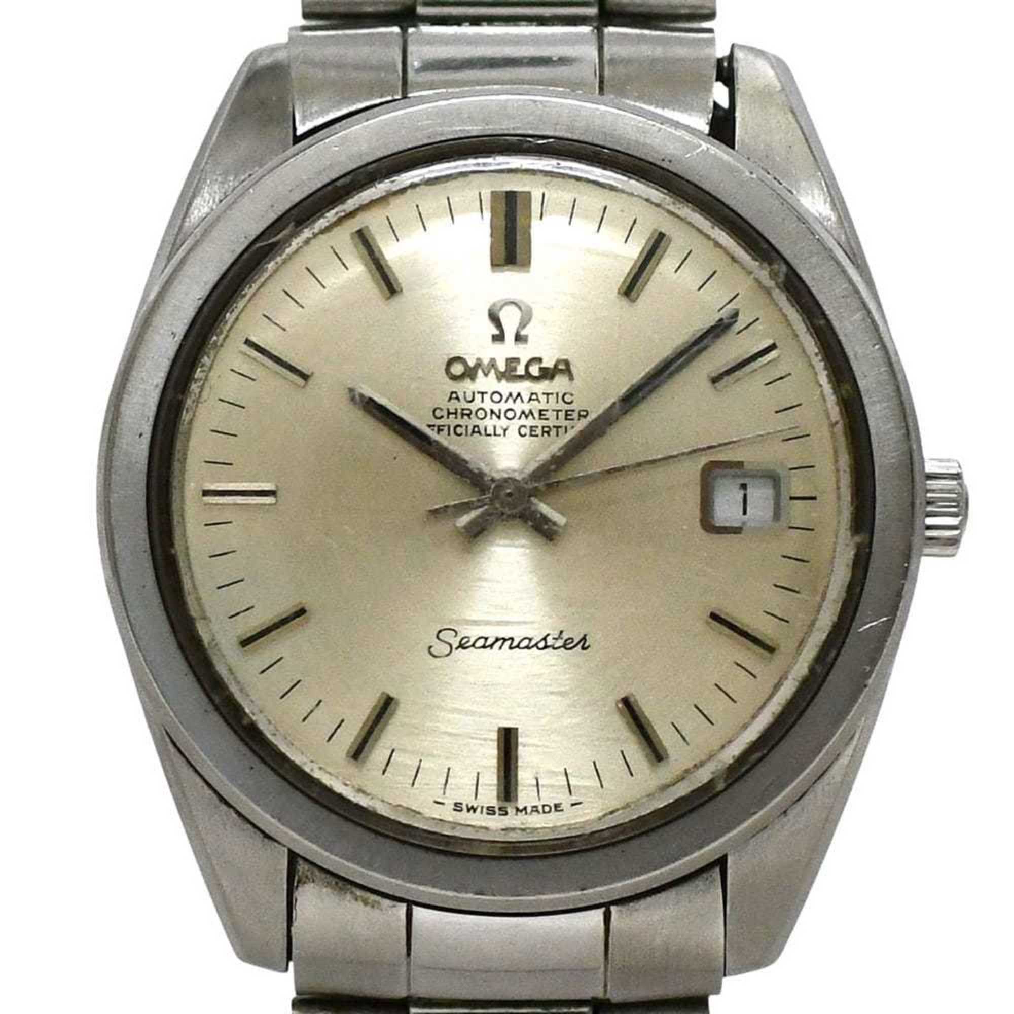 Omega Seamaster Chronometer F-25200 Gold Silver Watch 168.022/166.28 Stainless Steel Automatic Movem