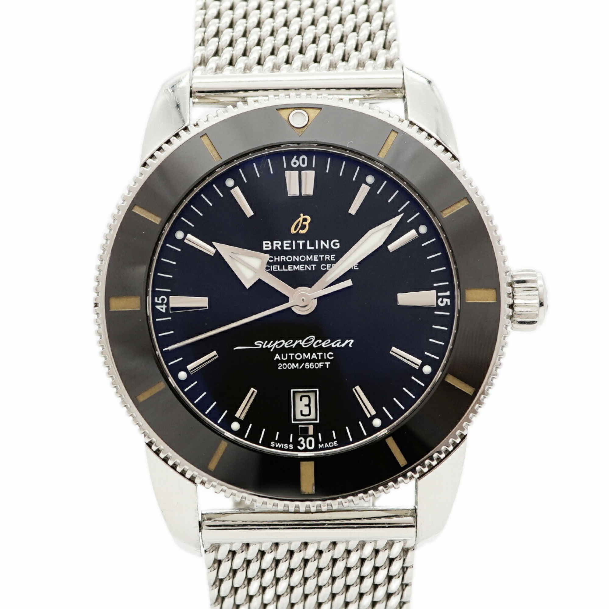 Breitling Superocean AB2020 Black Dial Men\'s Watch