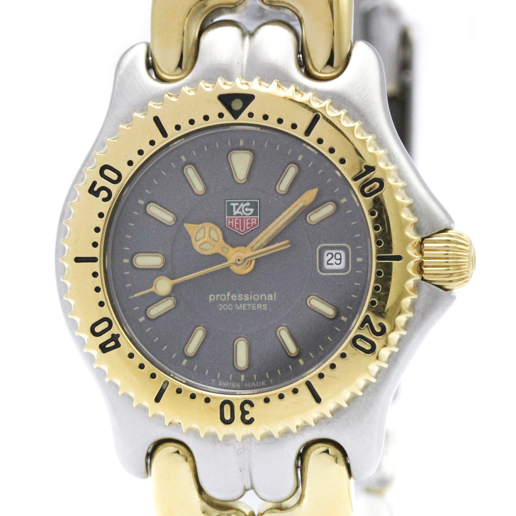 TAG HEUER Sel 200M Gold Plated Steel Ladies Watch WG1320 Polished