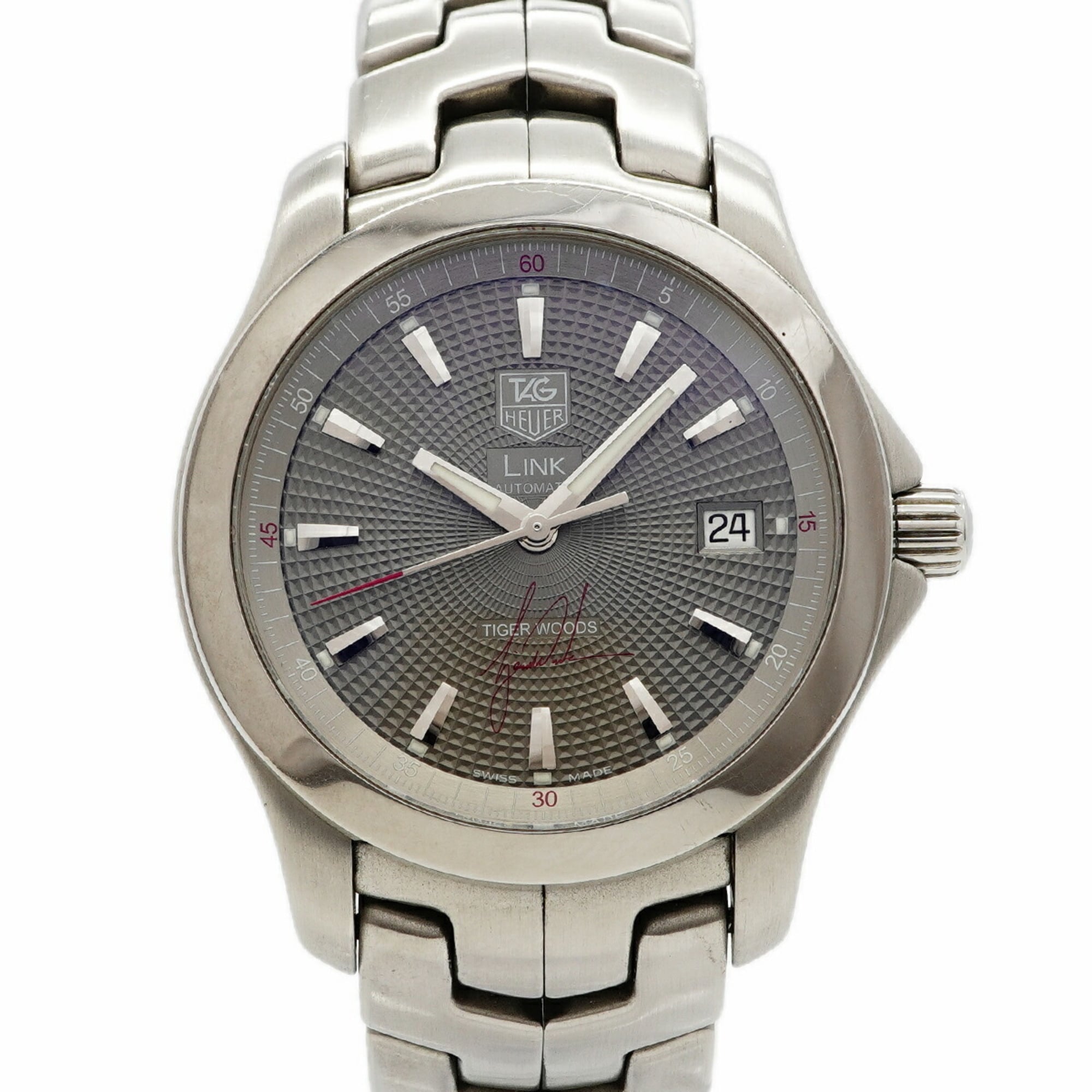 TAG Heuer Link Tiger Woods Limited Edition (5500 pieces) WJF2113 Gray Dial Men\'s Watch