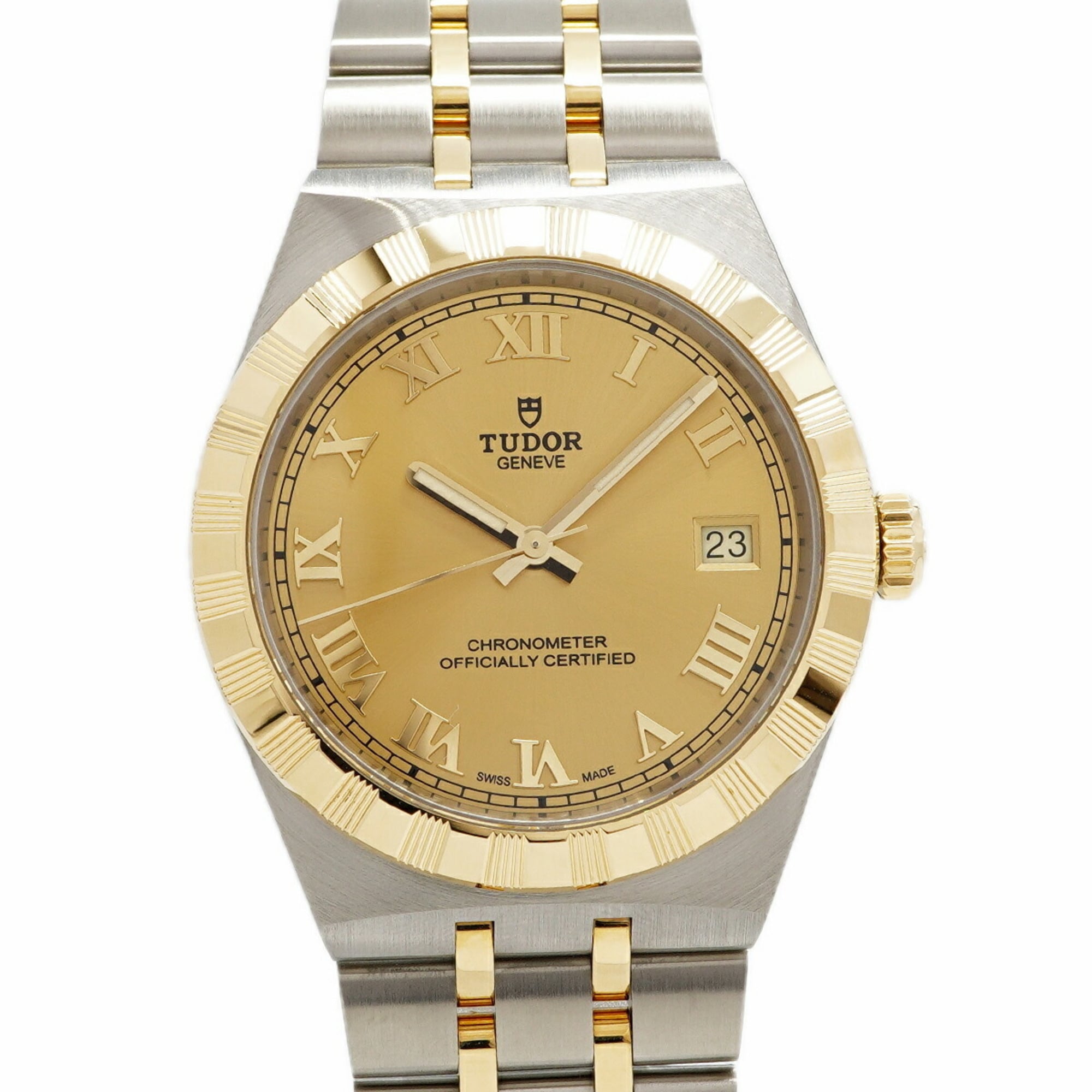 Tudor Royal 36mm 2836C1A3 Gold Dial Watch (Boys\' Size)