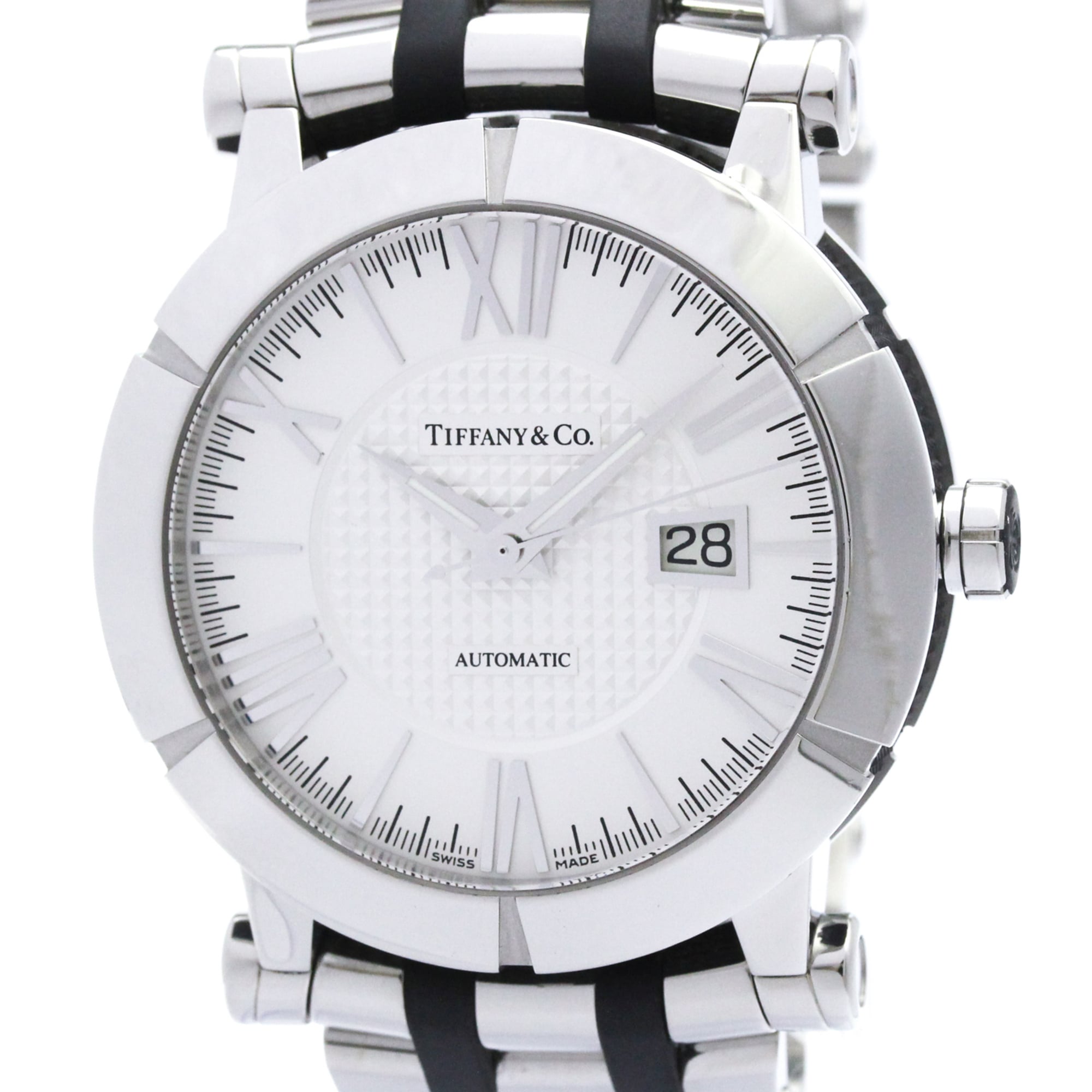 TIFFANY Atlas Steel Rubber Automatic Watch Z1000.70.12A10A00A Polished