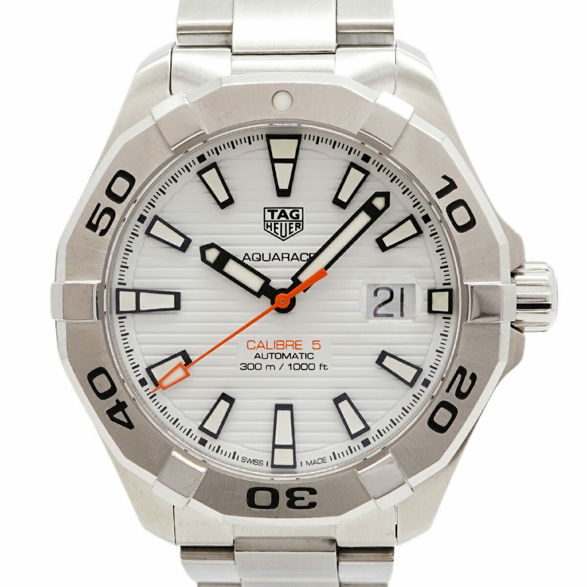 TAG Heuer Aquaracer Calibre 5 Way2013 White Dial Men\'s Watch