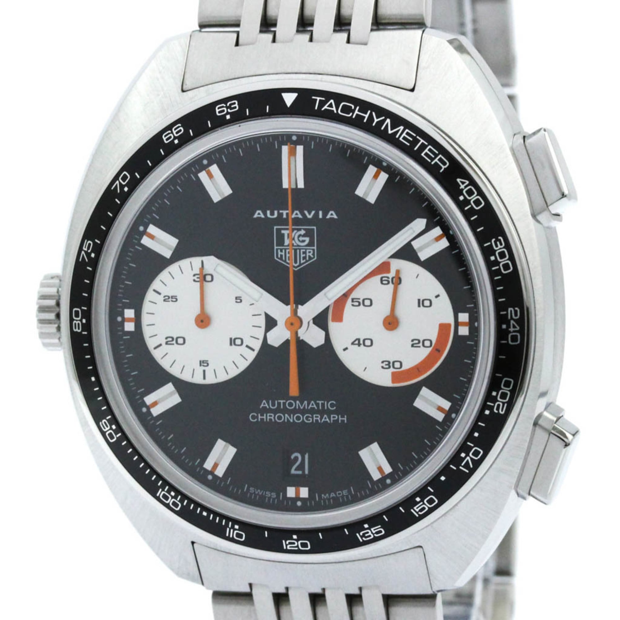 TAG HEUER Autavia Chronograph Steel Automatic Watch CY2111 Polished