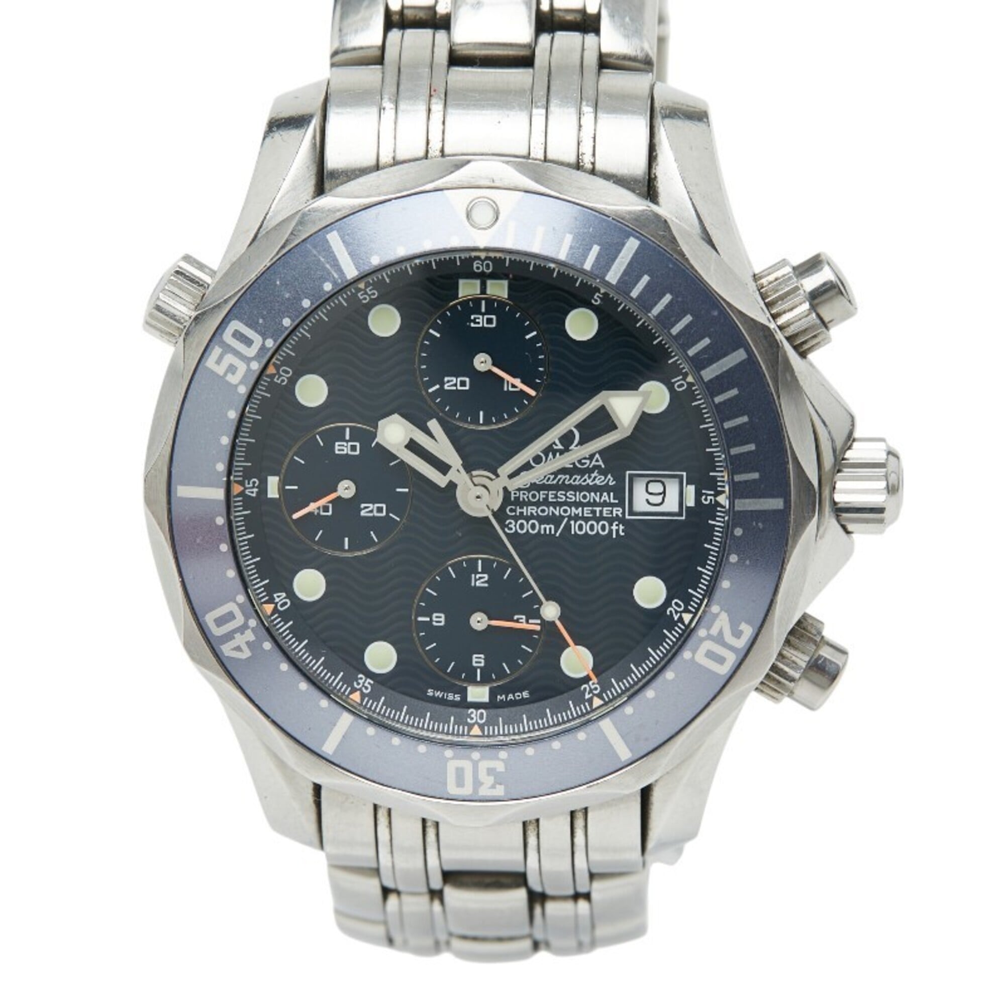 Omega Seamaster 300M Chronograph Watch 2599.80 Automatic (with manual winding) Navy Dial Stainless S