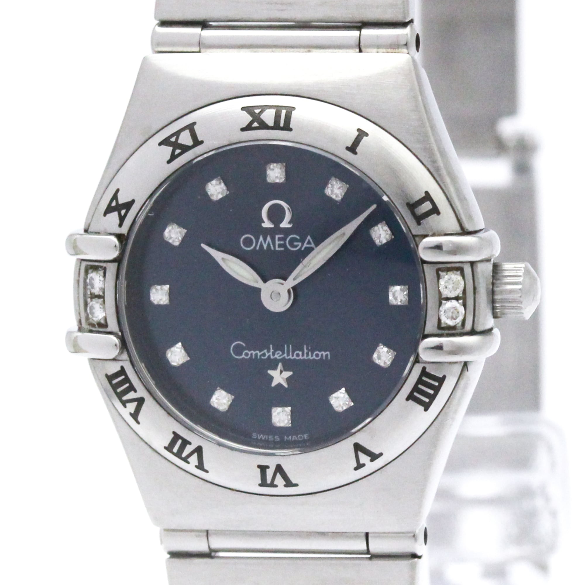 OMEGA Constellation Diamond Steel Quartz Ladies Watch 1567.89 Polished
