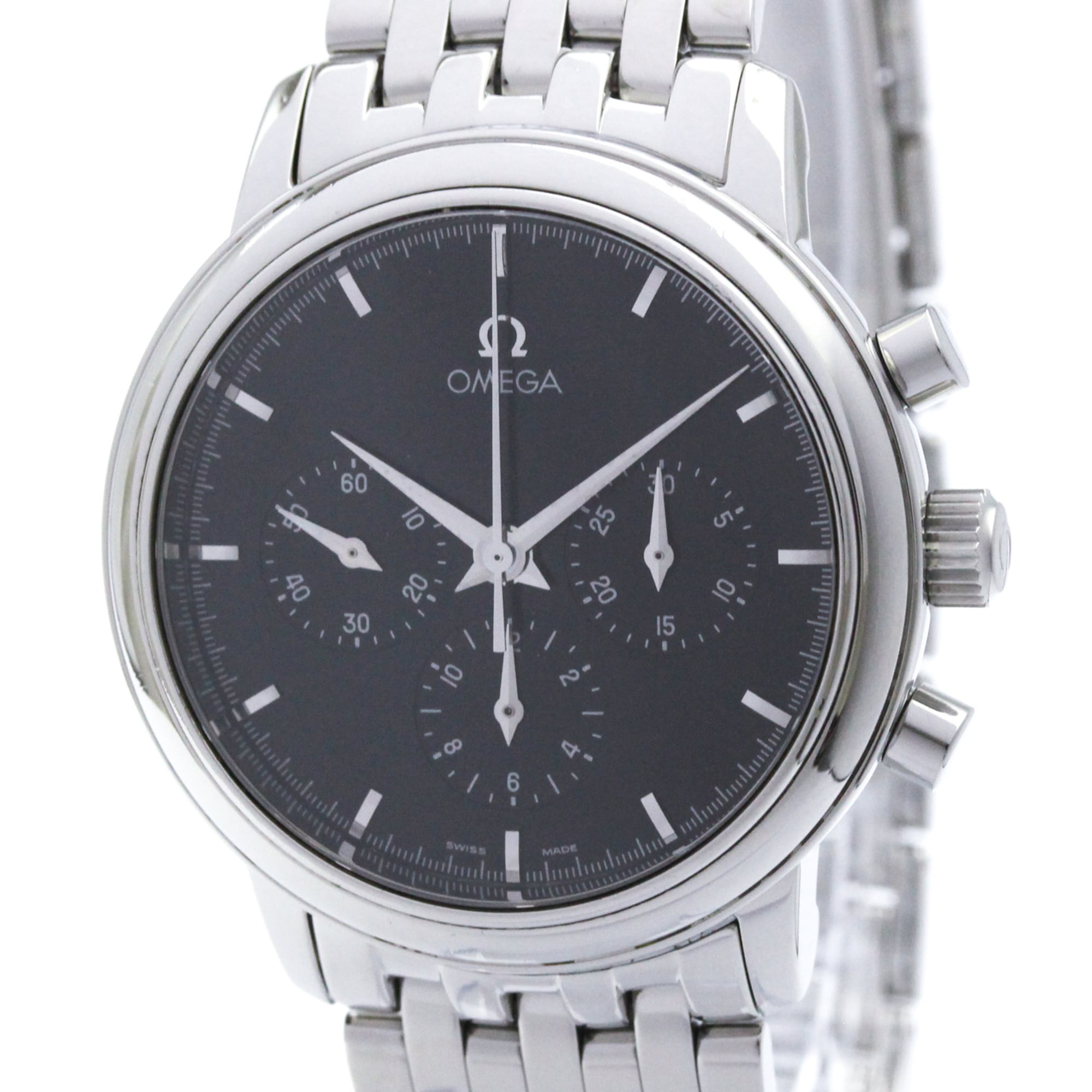 OMEGA De Ville Prestige Chronograph Hand-Winding Mens Watch 4540.51 Polished