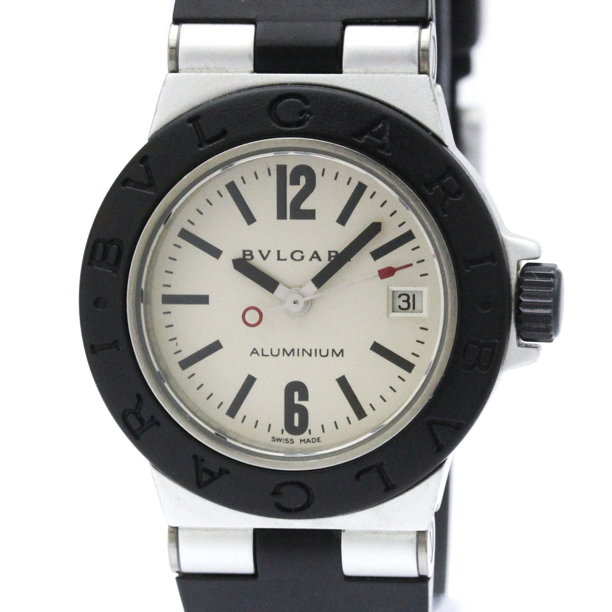 BVLGARI Aluminium Rubber Quartz Ladies Watch AL29TA