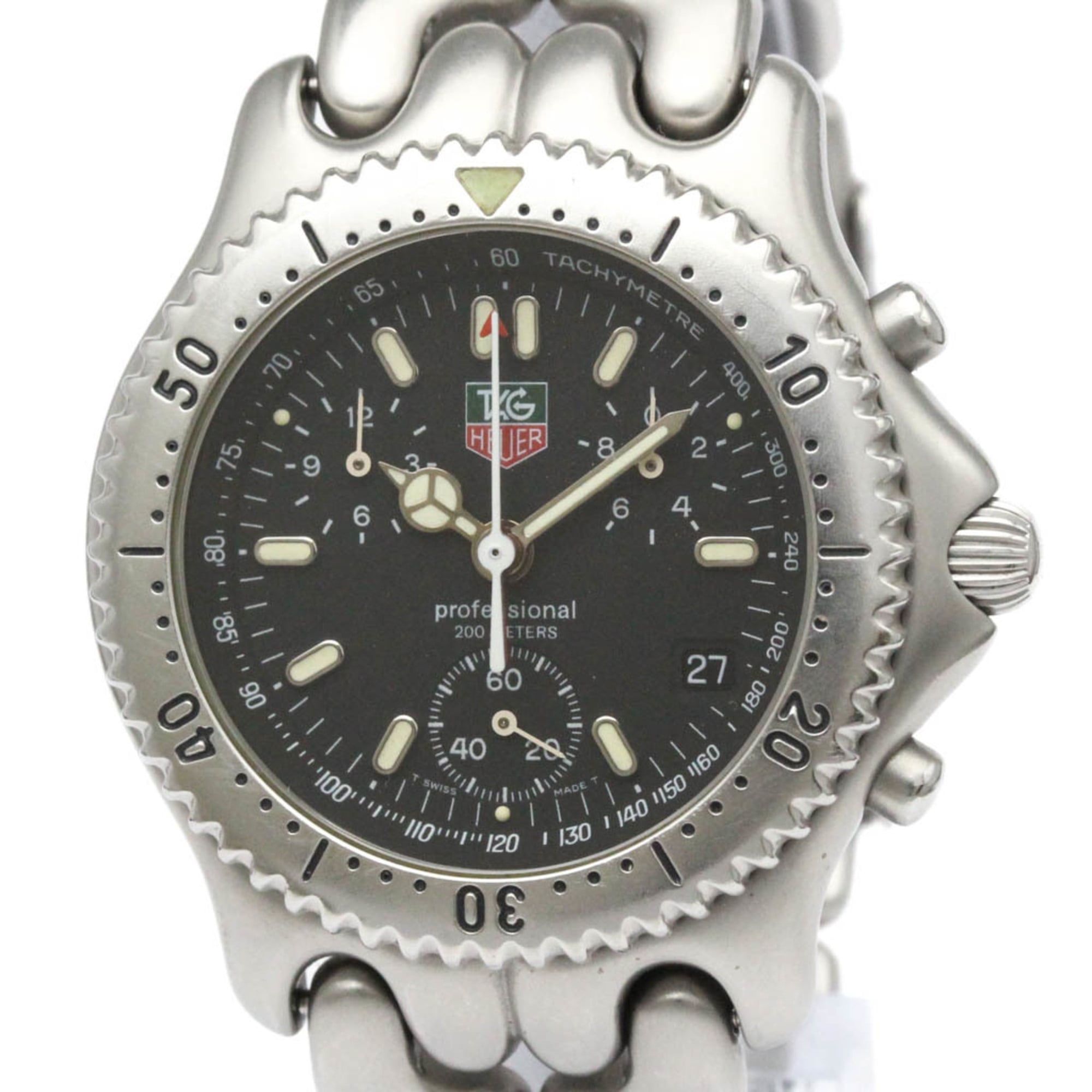 TAG HEUER Sel Chronograph 200M Steel Quartz Mens Watch S39.306 Polished