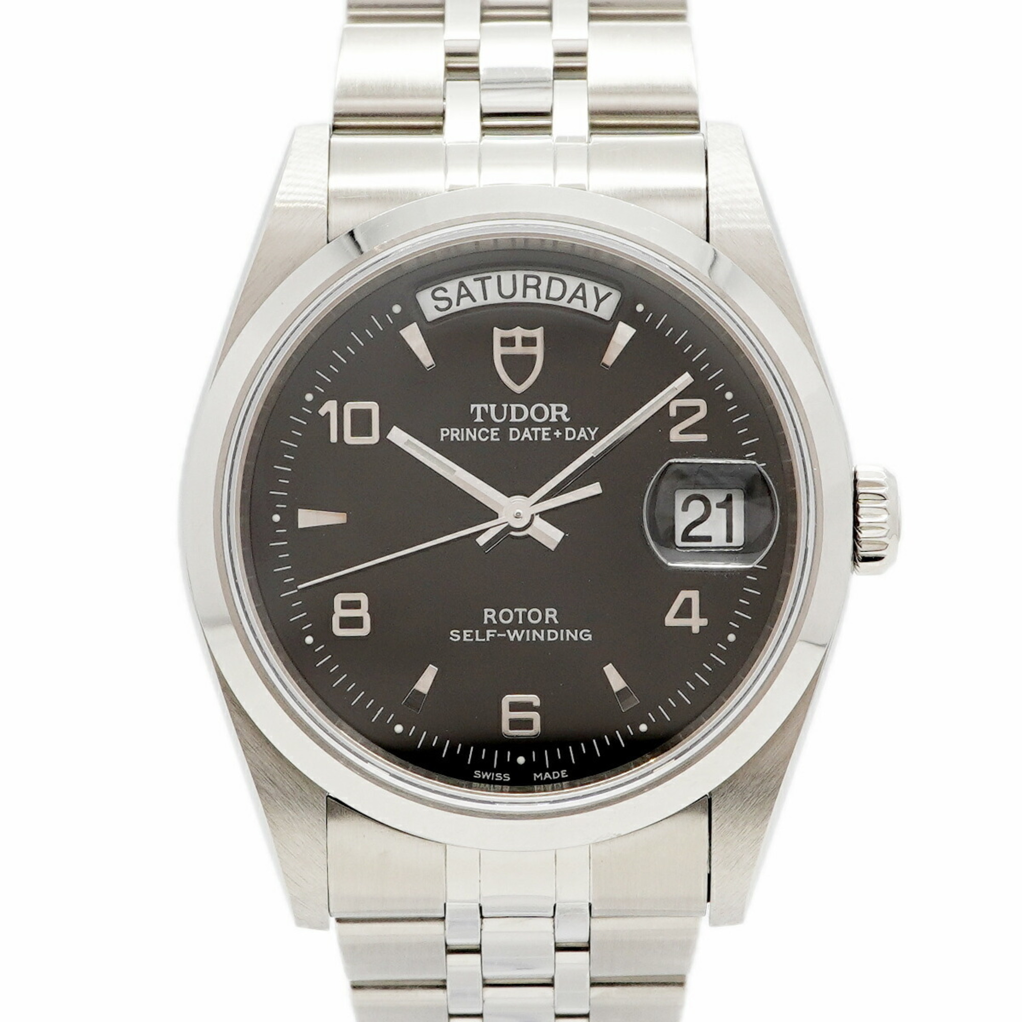 Tudor Prince Date-Day 76200 Black Dial Men\'s Watch