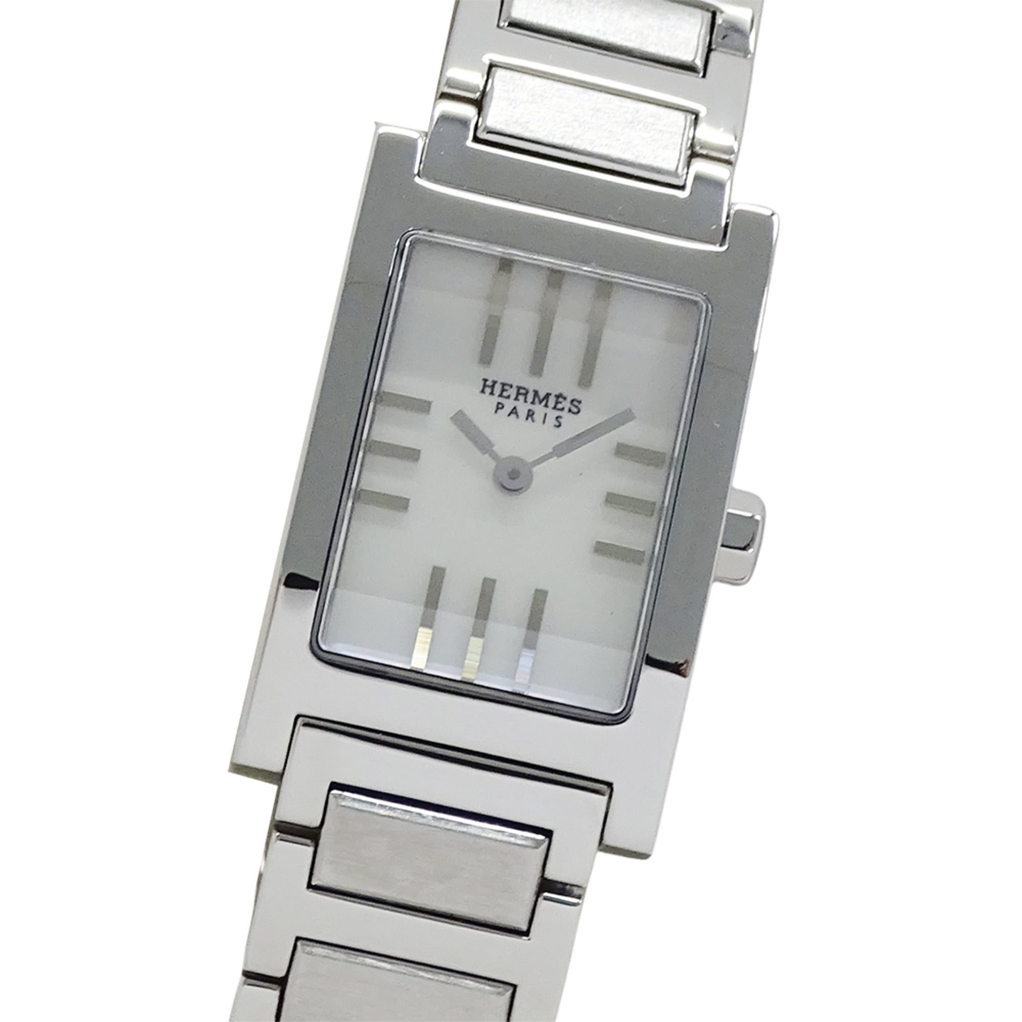 Hermes HERMES Women\'s Watch, Tandem Shell Quartz, Stainless Steel (SS) TA1.210, Silver, Square, Pol