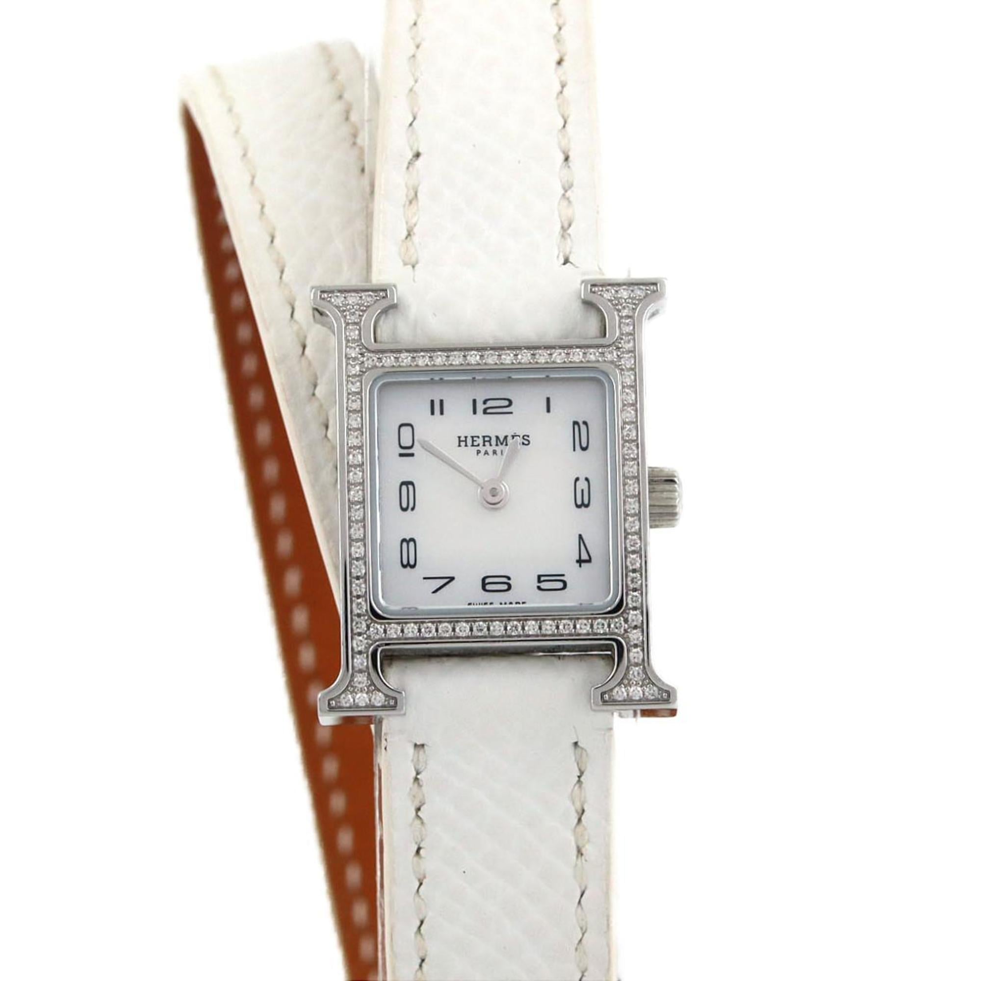 Hermès H Watch Double Tour D HH1.131 Stainless Steel Quartz Wristwatch