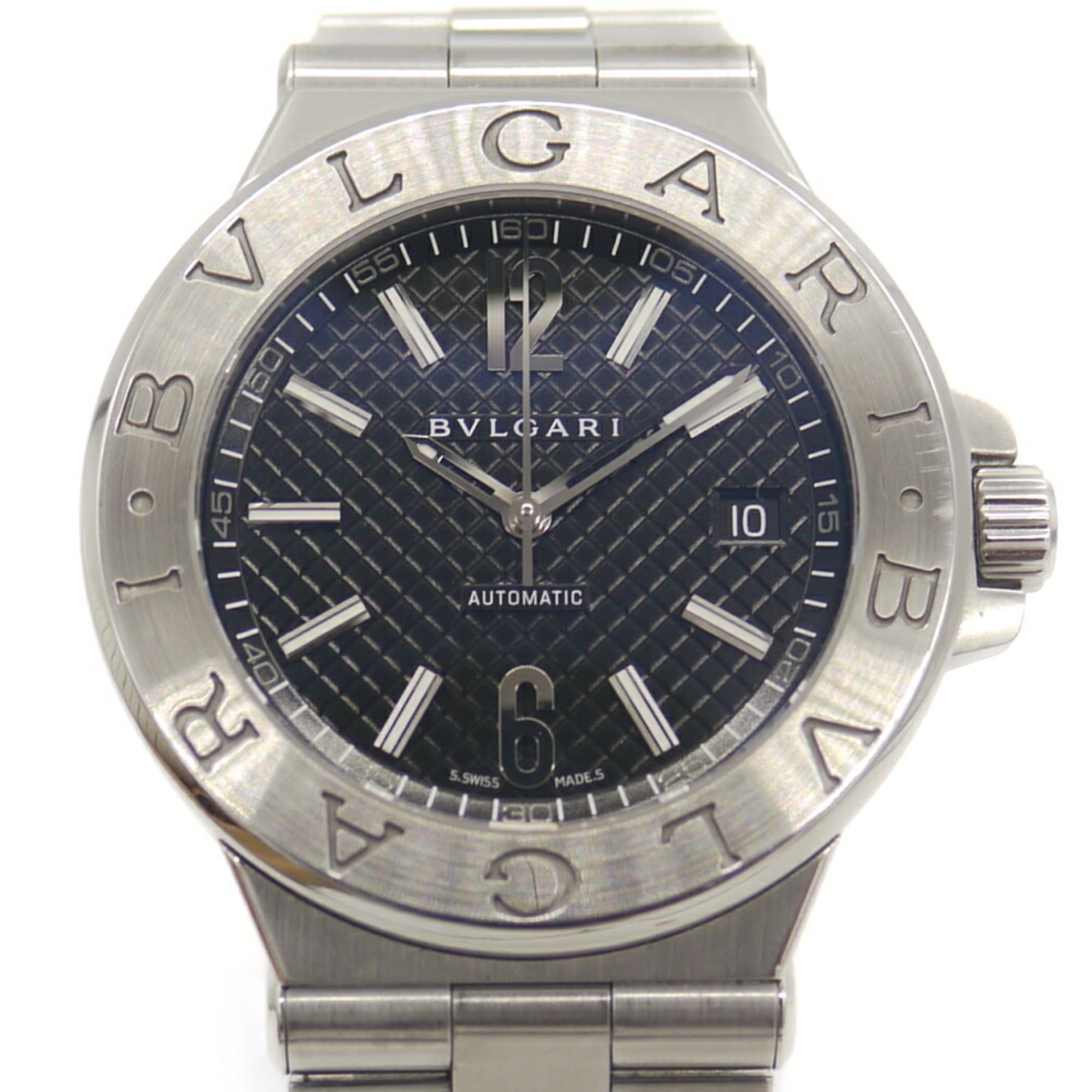 BVLGARI Diagono Date DG40S Automatic Black Dial Watch