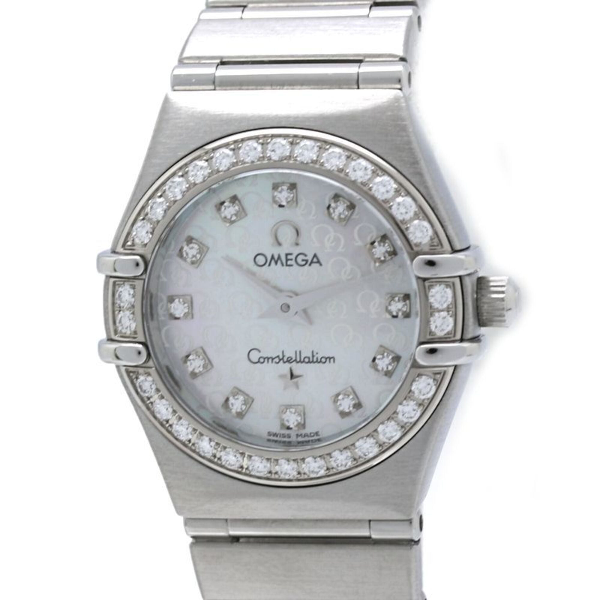 OMEGA Constellation Mini 12P Diamond Bezel 50th Anniversary Model 1460.75.00 Women\'s Watch Stainles