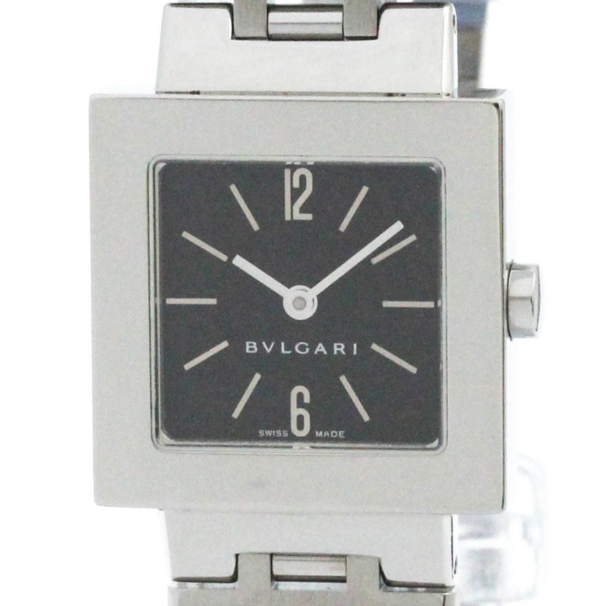 BVLGARI Quadrato Stainless Steel Quartz Ladies Watch SQ22SSS Polished