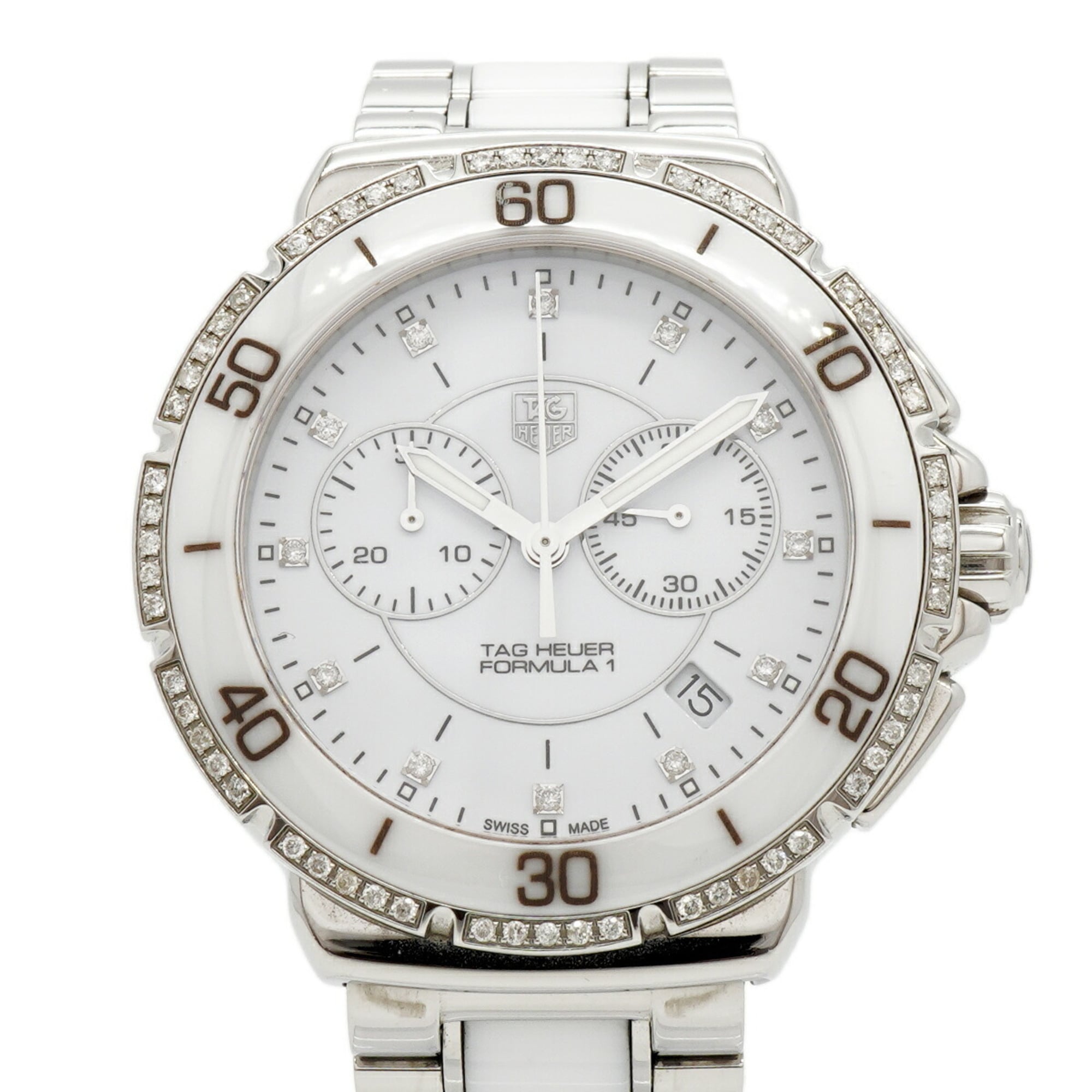 TAG Heuer Formula 1 Diamond CAH1213 White Dial Men\'s Watch