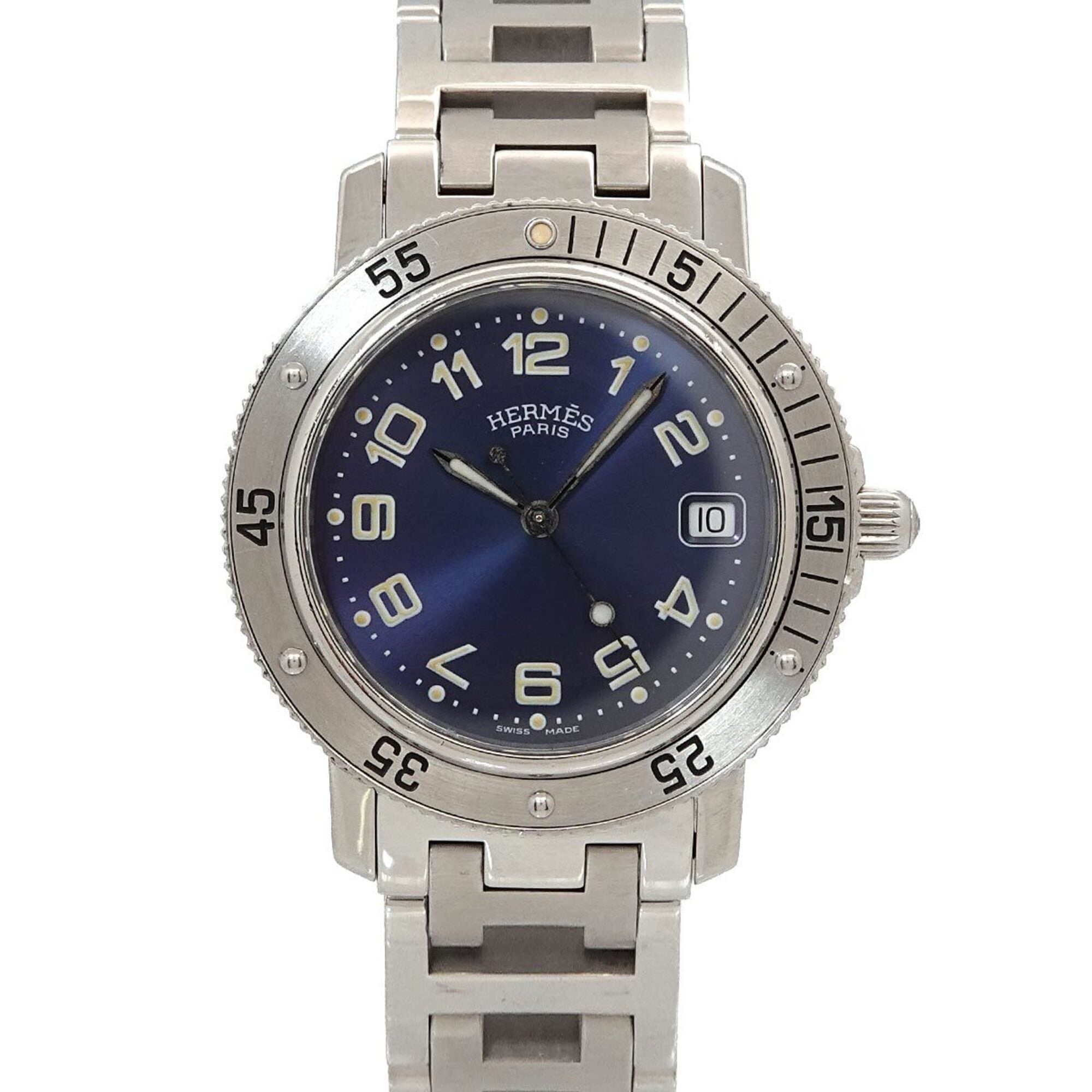 Hermes HERMES Clipper Diver CL7 710 Men\'s Watch Date Blue Quartz