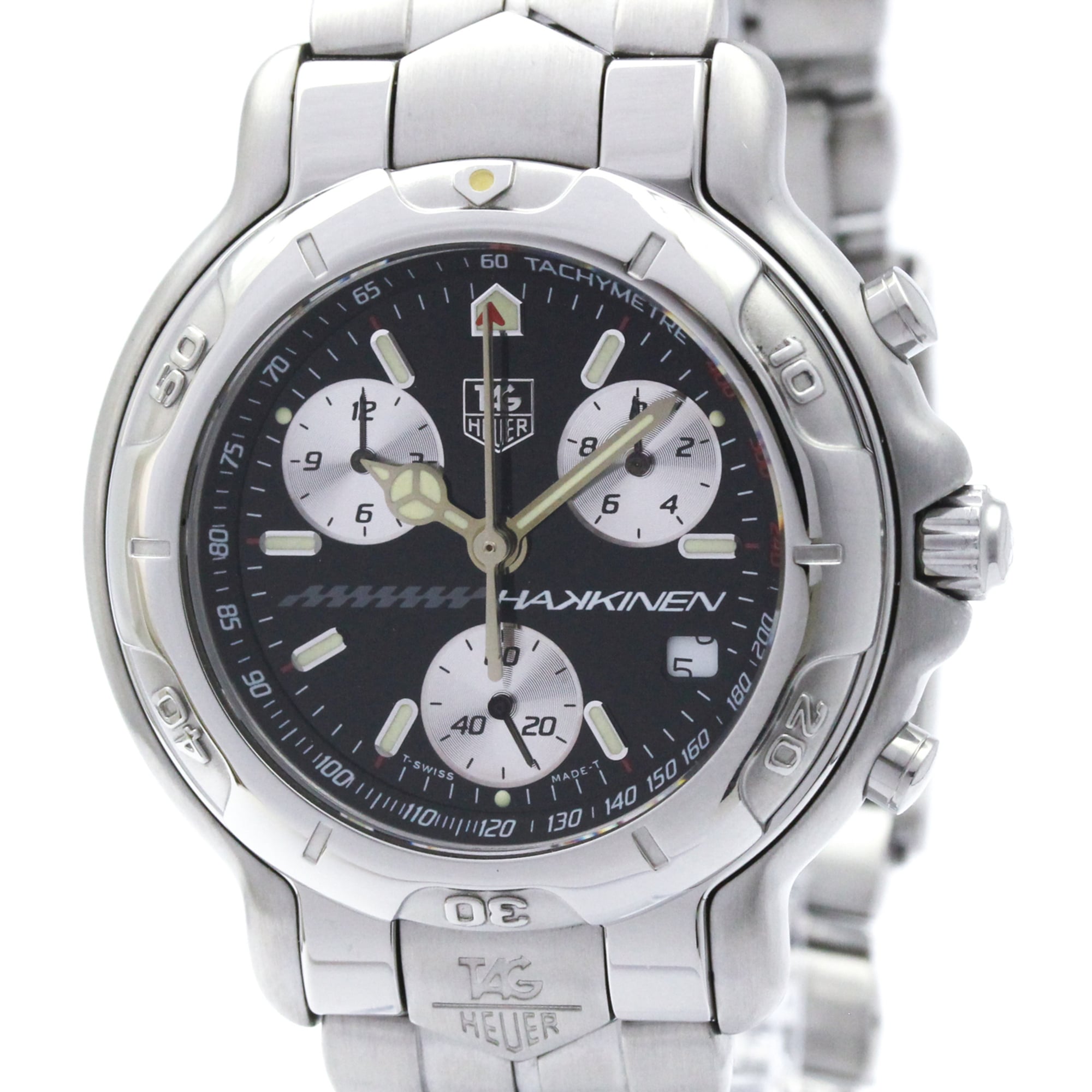 TAG HEUER 6000 Chronograph Mika Hakkinen Limited Watch CH1114 Polished