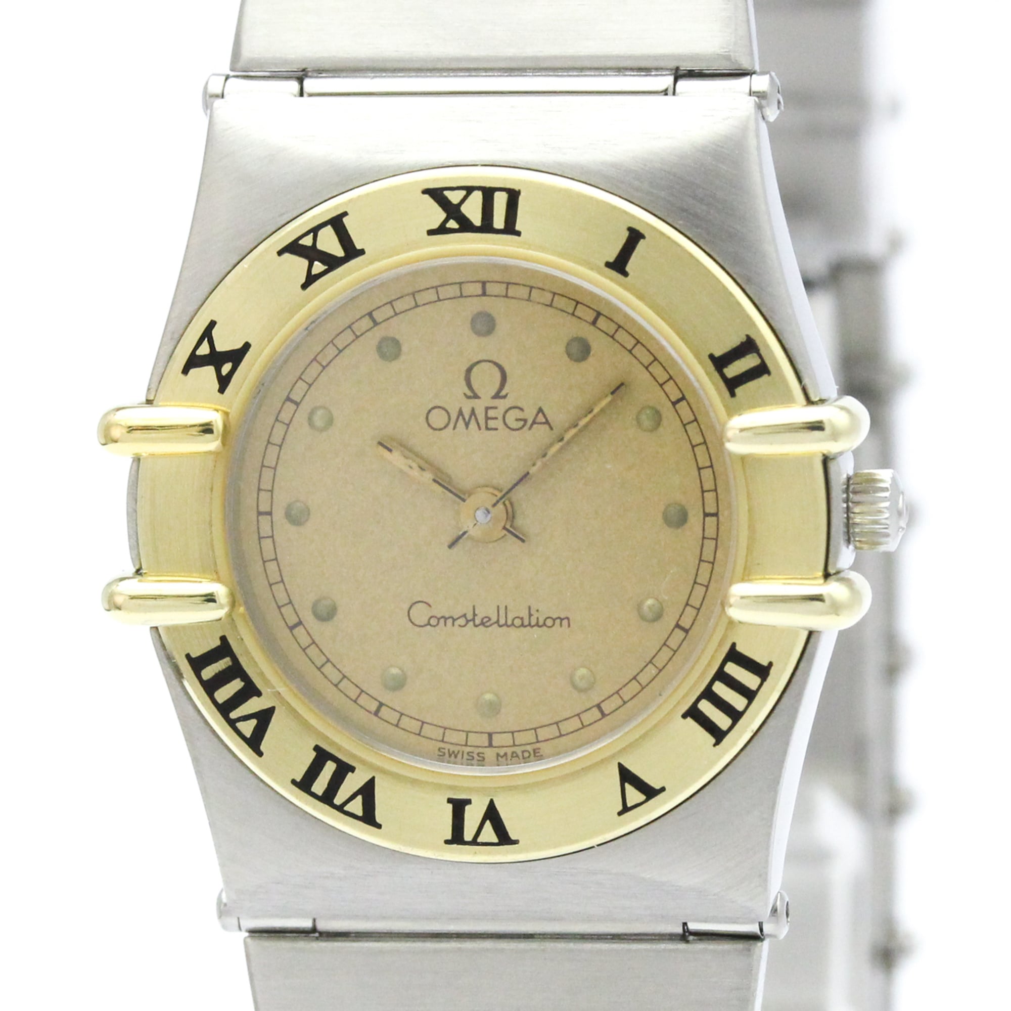 OMEGA Constellation 18K Gold Steel Ladies Watch 795.1080 Polished
