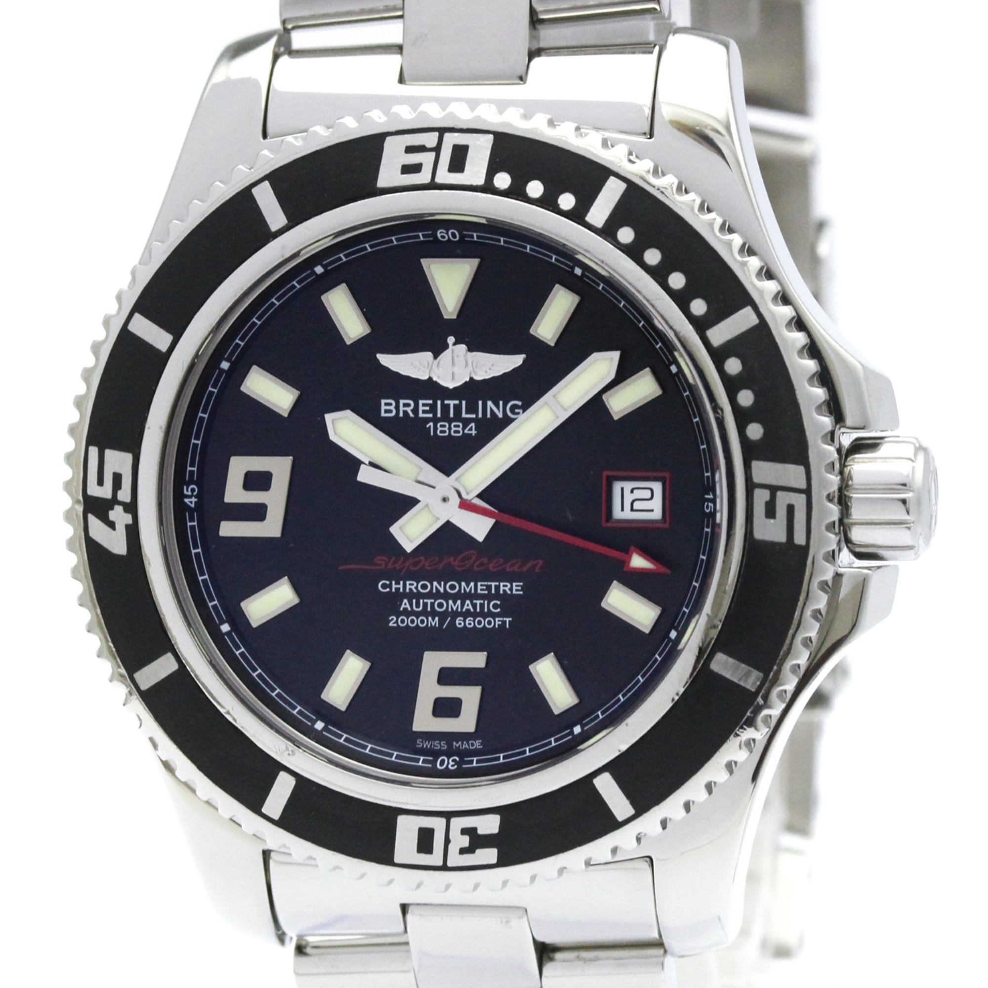 BREILING Superocean 44 Steel Automatic Mens Watch A17391 Polished