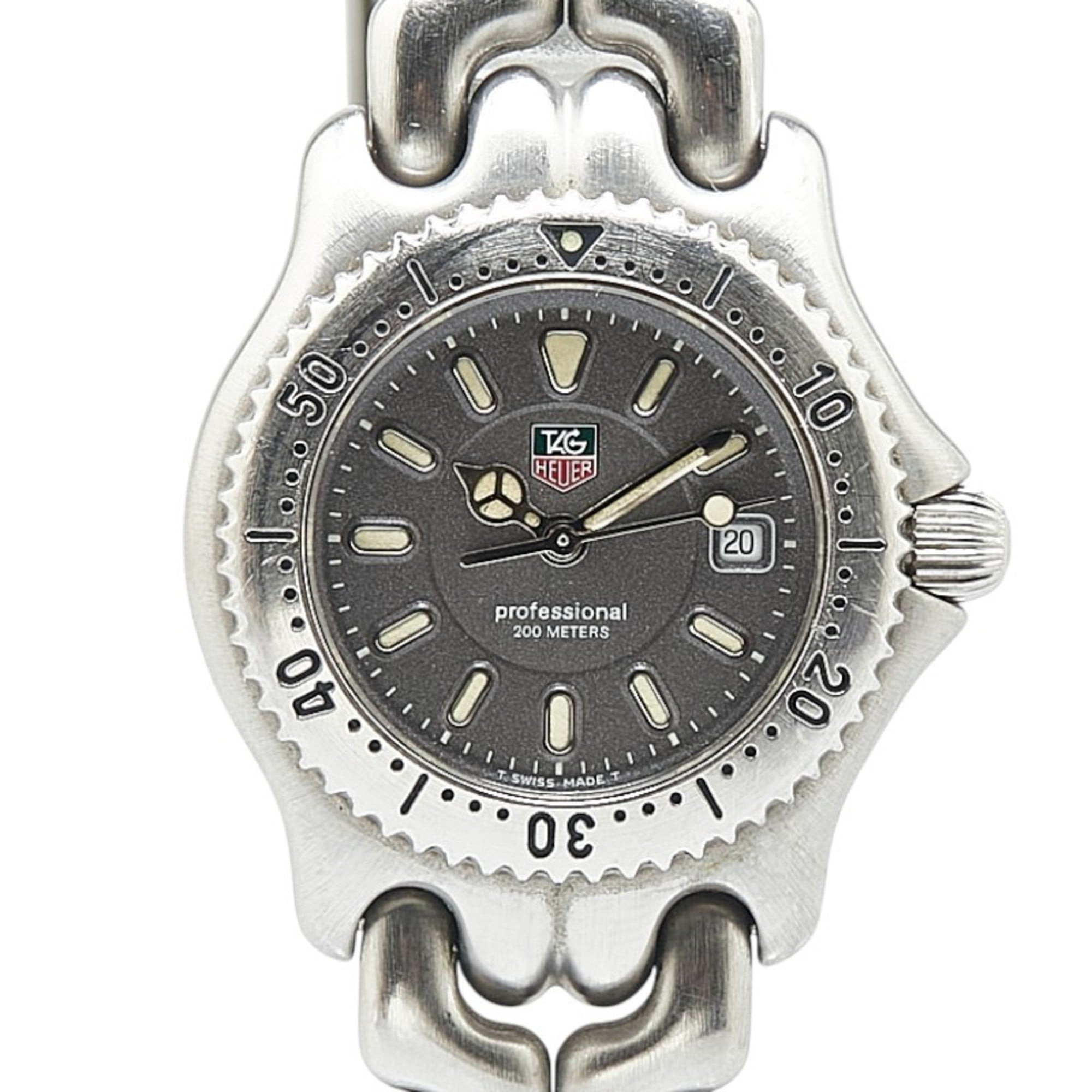 TAG Heuer Cell Watch WG1313-0 Quartz Grey Dial Stainless Steel Ladies HEUER